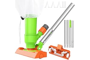 BLIKA Swimming Pool Vacuum Cleaner & Pool Skimmer Net Set with 4 Pole Section of 173cm, Above Ground Pool Vacuum, Upgrade Portable Handheld Pool Vacuums