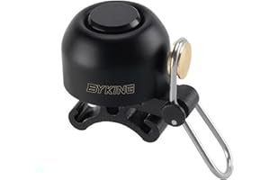 BYKING Vintage Bike Bell, Bicycle Bell For Handlebar, Bike Horn Replacement, Retro-Style Cycle Bell for Road Bikes, MTB and Scooter. Universal, Loud And All-Metal Bike Bell Adult Accessories.