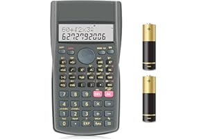 HIHUHEN 2-Line Engineering Scientific Calculator Function Calculator for School and Business (KK-82MS)