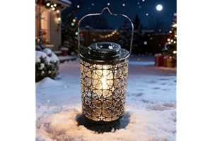 XVZ Lanterna solare per esterni - Decorazione giardino, terrazza e balcone con lampadina LED resistente alle intemperie