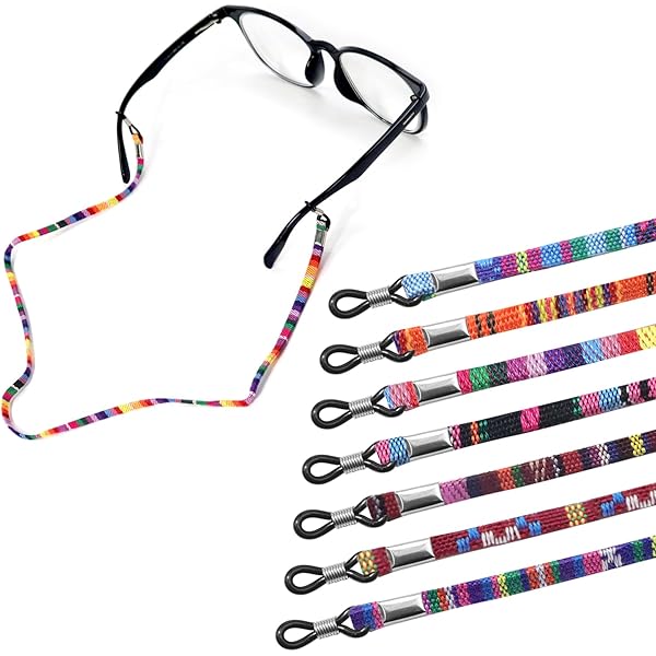 Cordoncino Per Occhiali Salobreña - Cotone, Realizzato A Mano In Spagna, Con Gommini Extra, Unisex - Foto 2