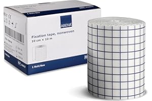ABENA Cerotto Rotolo Adesivo per Fissaggio | Elastico non tessuto in TNT Ipoallergenico | Nastro Medico Medicazioni Ferite Fasciatura medica del nastro 10 cm x 10 m