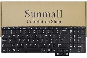 SUNMALL Replacement Keyboard Compatible with Samsung R523 R525 R528 R530 S3510 R618 R620 R538 R530 RV508 RV510 R719 P530 P580 E352 E452 P530 R719 Black No Frame US Layout