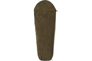 Snugpak Fleece Liner with Zip WGTE - Extra Warm, Breathable Travel Sheet - 100% Polyester Fleece Insulation Sleeping Bag Liner - Doubles as Light Sleep Sack - Includes Compression Sack