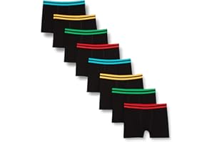 Fm London Chłopięce Hipster Bokserki, Czarny, L, 8 Szt.