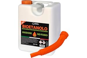 SOLEILUX Bioetanolo combustibile per stufe Bio 10LT Con travasatore in omaggio - inodore no fumo naturale no zolfo