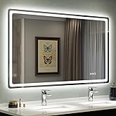 STARLEAD Espejo-Baño-con-Luz 120x70cm, Espejo-Grande-de-Baño-con-LED y Bluetooth, Antivaho, Regulable, 3 Colores Luz, Memoria