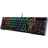 Redragon K556 RGB LED Backlit Wired Mechanical Gaming Keyboard, Aluminum Base, 104 Standard Keys