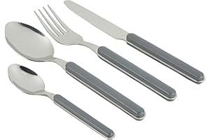 BRUNNER Delice Set di posate da campeggio, confezione da 16 pezzi, Grigio