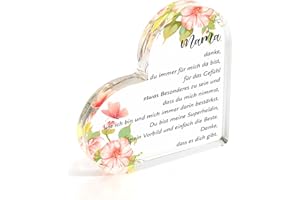 ‎HROANC Muttertagsgeschenk Für Mama Oma Geschenk Vatertagsgeschenke Für Papa Opa Geburtstag Mama Opa Papa Oma Acryl Tischschmuck Briefbeschwerer Geschenkideen (danke Mama)