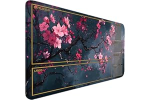 Smatcamp MTG Spielmatte mit Zonen, 24"x14" Board Game mit Genähten Kanten, Glatte Gummioberfläche, TCG mit Aufbewahrungsbeutel Für Personen ab 14 Jahren