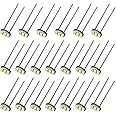 Partsam 20Pcs 4.7mm-12v Car White Mini Bulbs Lamps Indicator Cluster Speedometer Backlight Lighting