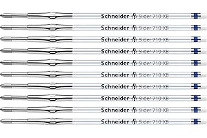 Schneider 171003 Slider 710 wkłady do długopisów (technologia ViscoGlide, szerokość kreski XB) 10 sztuk niebieski