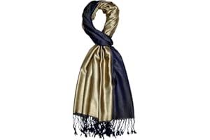 LORENZO CANA Foulard de 70% soie et 30% viscose pour l`homme – écharpe réversible avec les mesures de 70 x 190 cm - une étole noble pour le printemps et l´été – double face en or bleu foncé