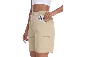 MoFiz Pantaloncini Donna Cargo Shorts Estivi Pantaloni Corti Trekking Shorts Sportivo Leggero Escursionismo con Tasche