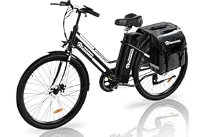 EVERCROSS EK8S Bici Elettrica per Adulti, E-Bike da 26'' con Pedalata Assistita - Motore da 250W, Batteria da 36V 12Ah, 15/20/25 KM/H, Carico Massimo 120kg, Bici Elettriche donna e uomo da Montagna