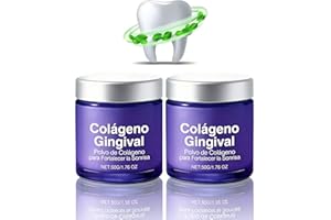 Colágeno Tooth en Polvo, Pasta Dental en Polvo con Colágeno e Hidroxiapatita, 50G, Cuidado de Encías, Protección del Esmalte y Limpieza Suave Diaria, Frescura y Limpieza Natural (2PC)