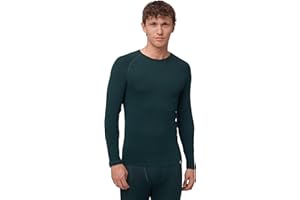 DANISH ENDURANCE Bielizna Merino Termoaktywna Męska, Koszulka Termiczna Męska, Długi Rękaw, Wełna Merino, z Zamkiem lub Bez Zamka