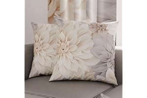 PETTI Artigiani Italiani - Coppia di Federe Cuscino 50x50 cm in Microfibra, Cuscini Arredo Camera da Letto, Divano, Salotto, Set 2 Fodere Copricuscino, Federa Floreale 25, 100% Made in Italy