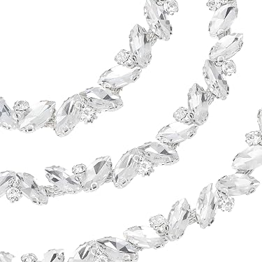 Catena Di Cristallo Con Strass Bianca – 2 Rotoli Da 10 Yard Per DIY, Decorazione E Gioielli (2 Mm)