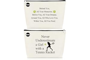 MIKELA Tennis Gifts for Teens Girls Makeup Bag Tennis Player Birthday Gift Tennis Lover Inspirational Gifts Cosmetic Bag Tennis Team Gift Best Friend Friendship Gift Christmas Graduation Gift Travel Pouch