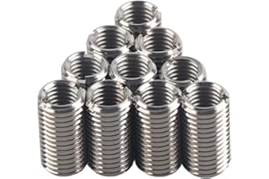 BORDSTRACT 10 Pezzi Dado Riduttore Inserto Filettato, Filettatura Femmina M12 X 1,75 E Filettatura Maschio M16 X 2 30mm Kit di Conversione Dado Inserto di Riparazione in Acciaio Inossidabile