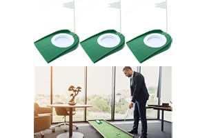 Wenyue Golf puttingkopp med flagga, plastövningsputtermatta 3 stycken