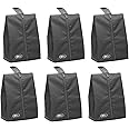 Lify Shoe Storage Organizer Bags Set, Water-Resistant Nylon Fabric with Sturdy Zipper for Traveling (6 Pack) (Grey- 6Pcs)