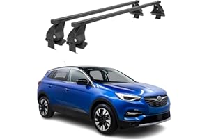 OMAC Barres Transversales Menabo Compatible avec Opel Grandland X 2017-2024 Noir