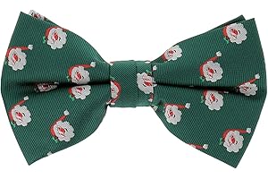 cravateSlim Papillon di Natale Babbo Natale Verde