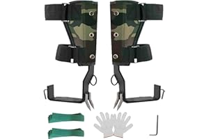 timiland Tree Climbing Spikes,Tree Climbing Gear Set,Made of manganese steel, forged by quenching, 2 Claws sharp and hard, Arborist Climbing Equipment for Tree Work,Fruit Picking,Hunting