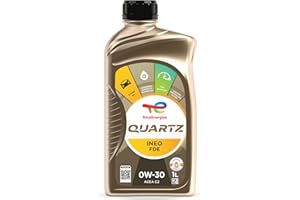TotalEnergies Quartz INEO FDE 0W30 Engine Oil - ACEA C2 - Low SAPS - Age-Resistance Technology - Fuel Economy Formula - Advanced Synthetic Motor Oil Lubricant - 1L