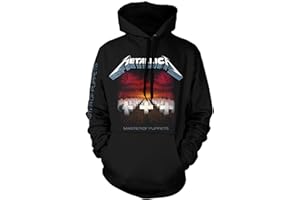 ROCKS OFF Official Metallica Hoodie - Master Of Puppets Tracks - Black Pullover Hooded Sweatshirt (XX-Large)