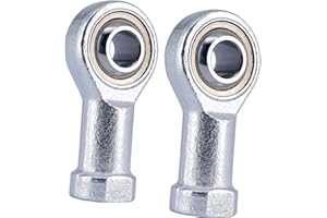 MAGNET-KAUF Głowica przegubowa, łożysko głowicy przegubowej M10, gwint wewnętrzny, przegub kulowy Uniball, łożysko przegubowe, stal nierdzewna, gwint wewnętrzny, gwint prawy i gwint lewy [2 sztuki]