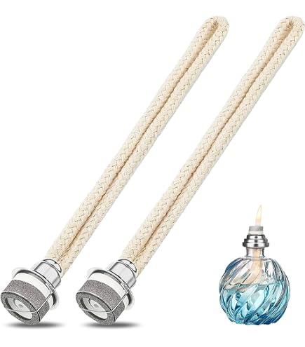 Lot De 2 Mèches De Rechange Avec Brûleur Pour Lampes Catalytiques - Diamètre 18mm, Longueur ~15cm, Compatible Grande Taille - 5