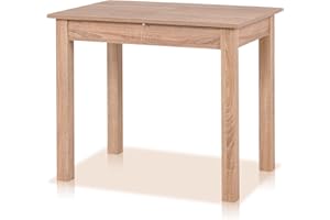 ‎SMART smart Esstisch 90x60 cm Eiche, Küchentisch ausziehbar bis 130 cm, Esszimmertisch aus Holzwerkstoff inkl. erweiterbare Auszugsplatte, moderner Tisch für bis zu 6 Personen