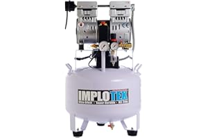 IMPLOTEX 850W Silent Flüsterkompressor Druckluftkompressor 55dB leise ölfrei Kompressor (850W 30 Liter ohne Zubehör)