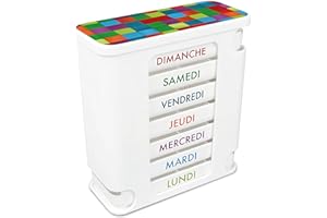 Kerpers® Pilulier Semainier | 4 Compartiments - Matin, Midi, Soir, La Nuit - Grande Capacité, Plus Rangement | Boîte à Médicaments pour la Maison et les Voyages