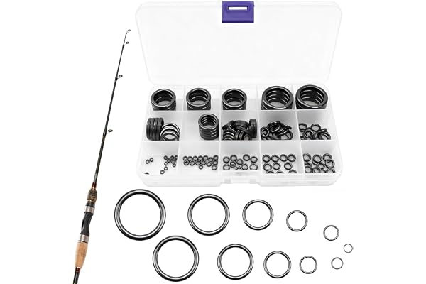 XDGBGFN spöringsset, 160 stycken/15 storlekar keramiska guider 3,7 mm – 30 mm keramiskt fiskespö reparationsset