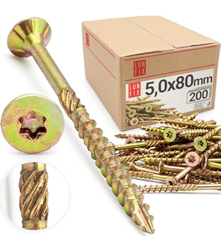 Viti Testa Piatta T40 100 Viti Per Pavimento Di Rimorchio – 5/16-18 X 2 Pollici, Testa Piatta, Attacco Torx T40, Acciaio, Marca ABCO Truck Simulator Ps5 - Foto 2