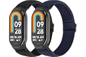 TumCez Elastisches Armband Kompatibel mit Xiaomi Mi Band 8 Armband, Dehnbares Verstellbares Atmungsaktives Nylon Ersatzarmband für Xiaomi Mi Smart Band 8 für Damen Herren