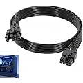 Câble GPU 8 pin, Câble PCIe 6+2 8 vers 6+2 pour MSI MAG A850GL A750GL, Alimentation GPU Modulaire ATX 3.0 Gainé 18AWG, Carte Graphique PSU 8 Pin vers PCIe 8 Broches Compatible MSI MAG