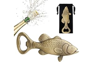 LKKCHER Bass Fish Bottle Opener, Fishing Gift, Gift Idea Angel Accessories, Fish Decoration, Gifts for Anglers, Men, Father's Day Gift, Birthday Gift for Angler, Dad, Grandpa, Fisherman, Father