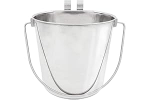 FUZZY PUPPY PET PRODUCTS Fuzzy Puppy - Secchio piatto con doppio gancio, si adatta perfettamente a gabbie e gabbie per cani, gatti e creature, in acciaio inox resistente, 4 litri, (PN: FSP-4)