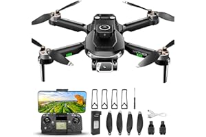 HYTOBP S165 MAX Drone con Telecamera Professionale 1080P, Quadricottero FPV Drone per Principiant con Trasmissione 5G, Regolabile a 90° Motorizzata, Meno di 249 g, 3 Batterie