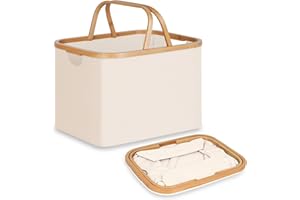 efluky Laundry Basket with Handles, 43L Foldable Laundry Baskets, Versatile Collapsible Washing Basket, Small Laundry Hamper for Toys, Blankets and Clothes