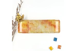 My Rock Way Palette de Peinture Autumn Wandering Vide en métal capacité pour 24 Demi-Godets ou 12 Godets d'aquarelle avec Palette de mélange et Anneau de Pouce. Boîte d'aquarelle de Voyage