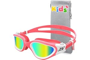 ZIONOR G1MINI Gafas de natación para niños, polarizadas, cómodas, antiniebla, protección UV, gafas de natación para niñas y niños (años 3-14)