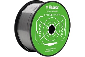 REBOOT 0.9MM 1KG Flux-Cored E71T-GS Welding Wire for MIG Welders, Gasless Self-Shielded Welding Wire for Carbon Steel and Mild Steel