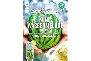 N.L.CHRESTENSEN Mini- Wassermelone Mini love F1,zuckersüße Früchte mit sehr wenigen Kernen Samen, apog-01690